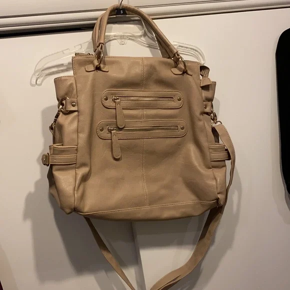 Like New Tan Satchel with shoulder strap and gold hardware. - Picture 3 of 7